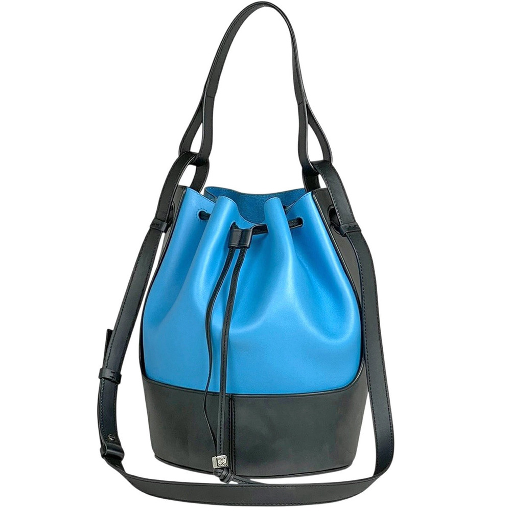 Loewe Balloon Bag Leather Blue Black